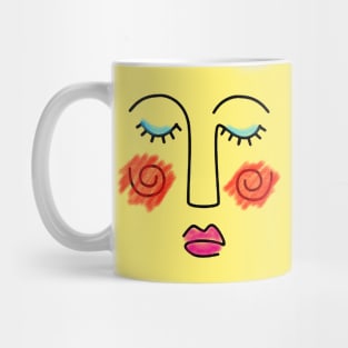 Abstract Woman Face Mug